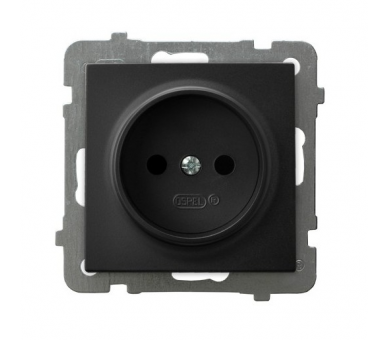 Gniazdo pojedyncze Czarny matowy Ospel As