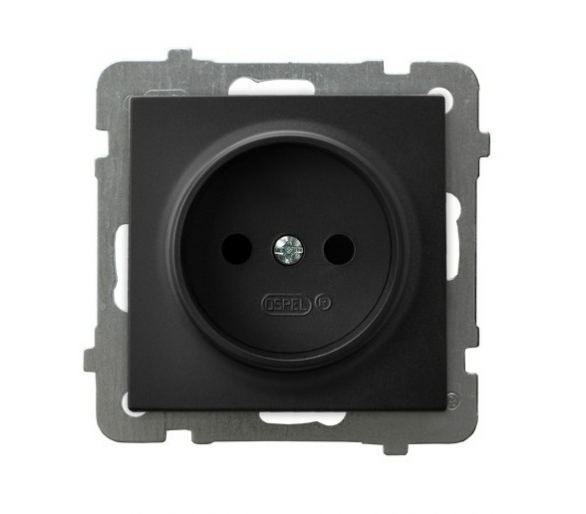 Gniazdo pojedyncze Czarny matowy Ospel As