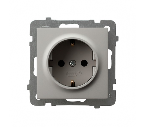 Gniazdo pojedyncze z uziemieniem schuko Kaszmir Ospel As