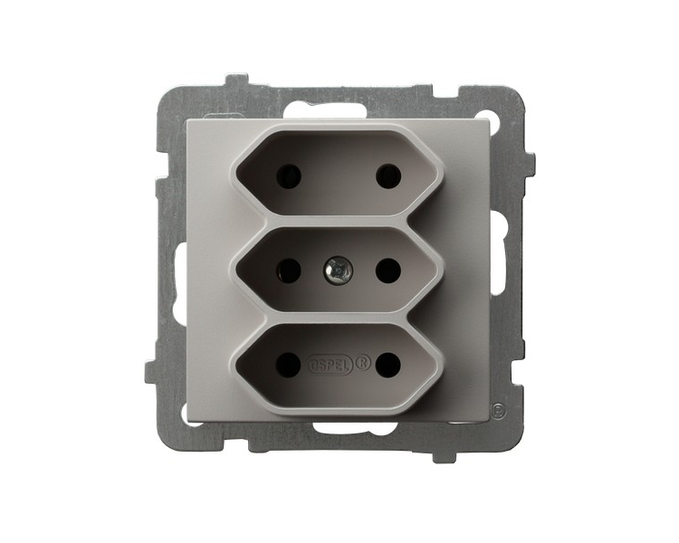 Gniazdo potrójne EURO Kaszmir Ospel As