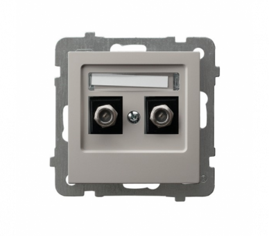 Gniazdo antenowe typu F podwójne Kaszmir Ospel As