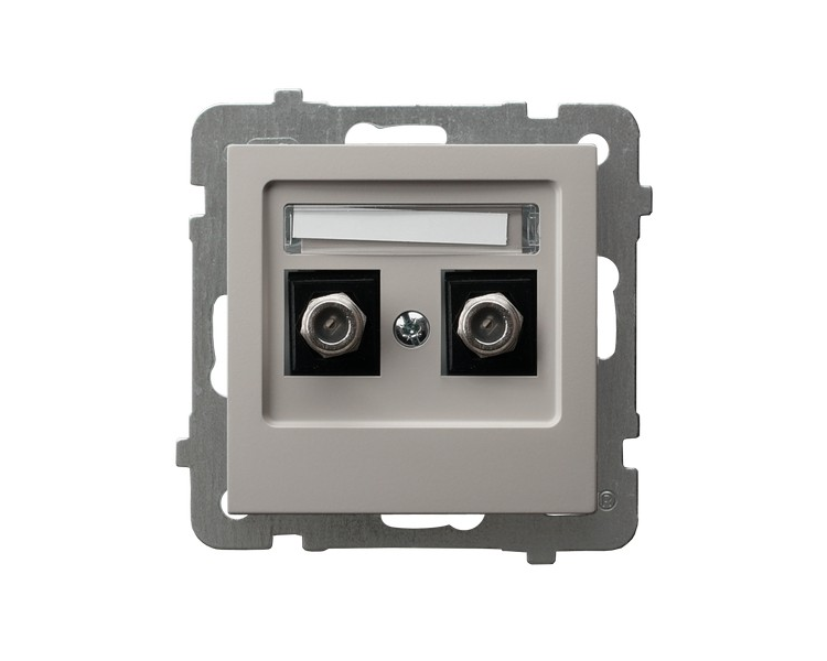 Gniazdo antenowe typu F podwójne Kaszmir Ospel As