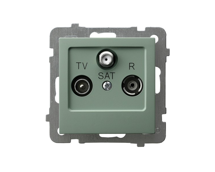 Gniazdo RTV-SAT końcowe Zielony mat Ospel As