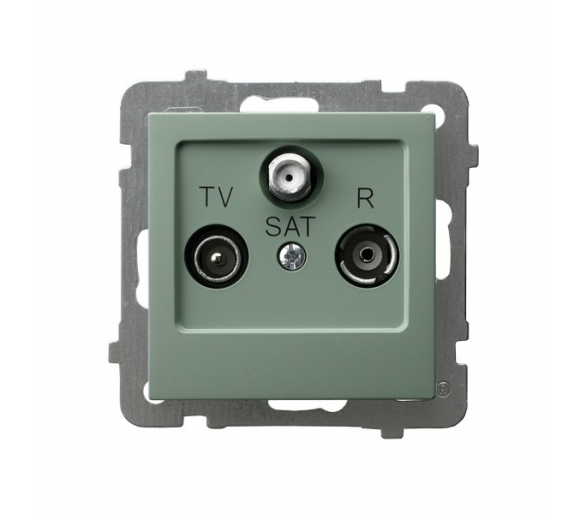 Gniazdo RTV-SAT przelotowe Zielony mat Ospel As