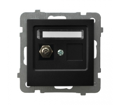 Gniazdo ekwipotencjalne pojedyncze Czarny matowy Ospel As