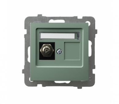 Gniazdo ekwipotencjalne pojedyncze Zielony mat Ospel As