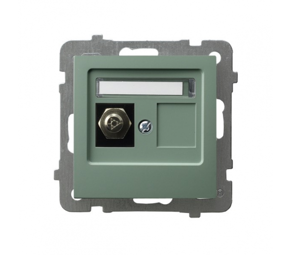 Gniazdo ekwipotencjalne pojedyncze Zielony mat Ospel As