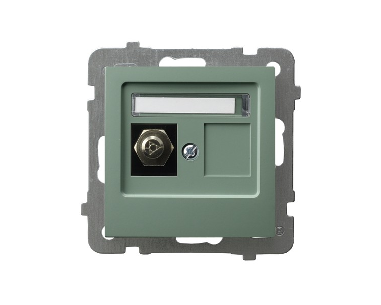 Gniazdo ekwipotencjalne pojedyncze Zielony mat Ospel As