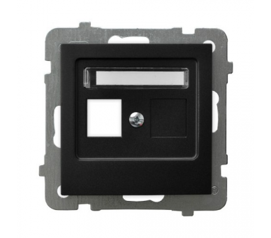 Obudowa gniazda pojedynczego typu Keystone prosta Czarny matowy Ospel As