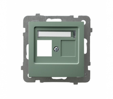 Obudowa gniazda pojedynczego typu Keystone prosta Zielony mat Ospel As