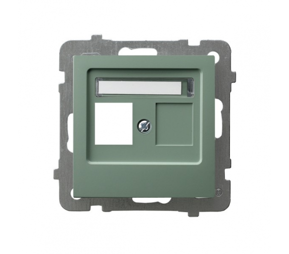 Obudowa gniazda pojedynczego typu Keystone prosta Zielony mat Ospel As
