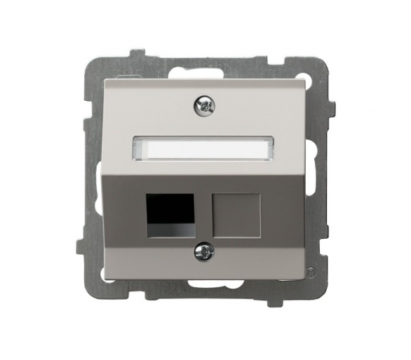 Obudowa gniazda pojedynczego typu Keystone skośna Kaszmir Ospel As