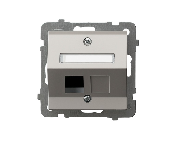 Obudowa gniazda pojedynczego typu Keystone skośna Kaszmir Ospel As