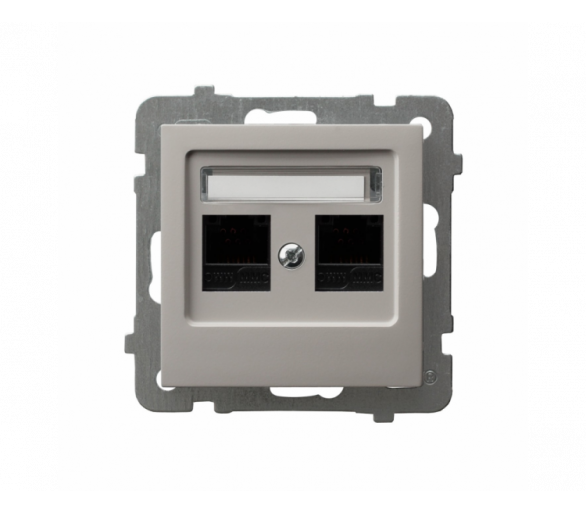 Gniazdo komputerowe podwójne, kat. 5e MMC Kaszmir Ospel As