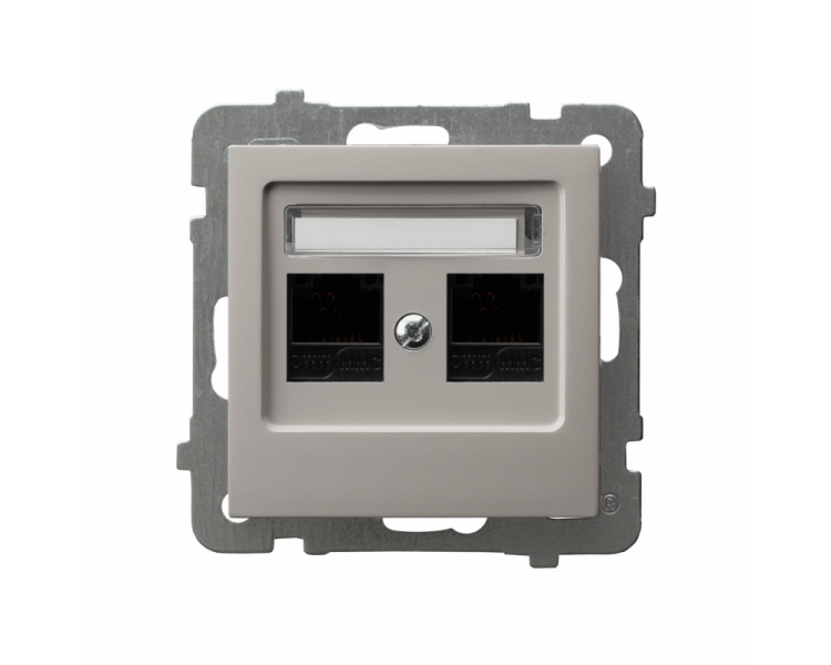 Gniazdo komputerowe podwójne, kat. 5e MMC Kaszmir Ospel As