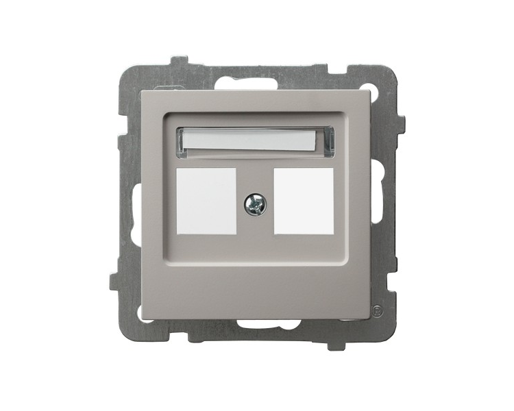 Obudowa gniazda podwójnego typu Keystone prosta Kaszmir Ospel As