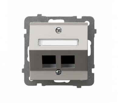 Obudowa gniazda podwójnego typu Keystone skośna Kaszmir Ospel As