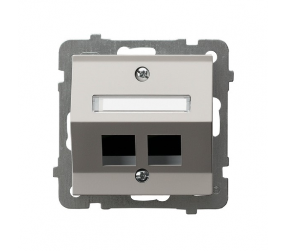 Obudowa gniazda podwójnego typu Keystone skośna Kaszmir Ospel As