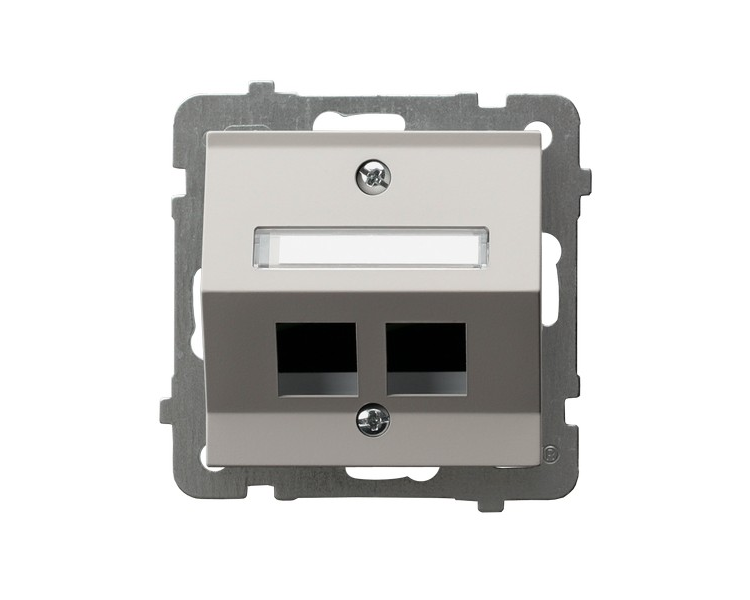 Obudowa gniazda podwójnego typu Keystone skośna Kaszmir Ospel As