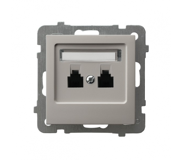 Gniazdo telefoniczne podwójne niezależne Kaszmir Ospel As