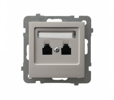 Gniazdo telefoniczne podwójne równoległe Kaszmir Ospel As