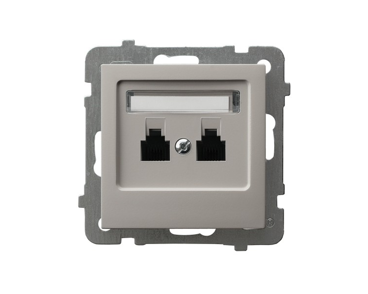 Gniazdo telefoniczne podwójne równoległe Kaszmir Ospel As