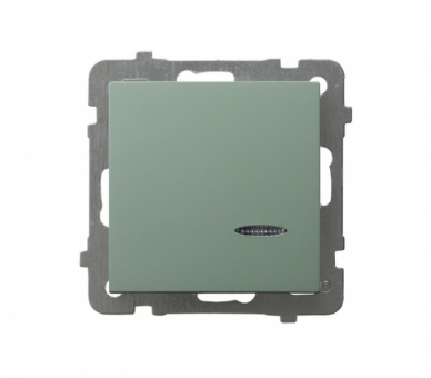 Łącznik kontrolny z podświetleniem niebieskim Zielony mat Ospel As
