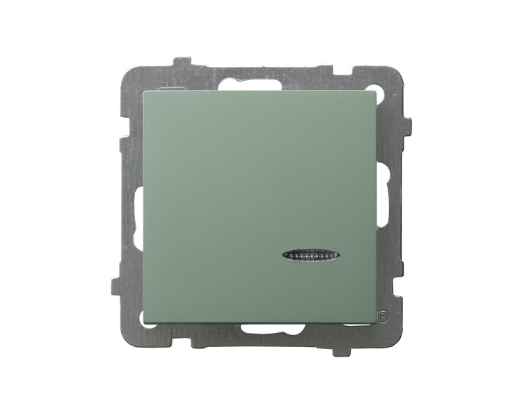 Łącznik kontrolny z podświetleniem niebieskim Zielony mat Ospel As