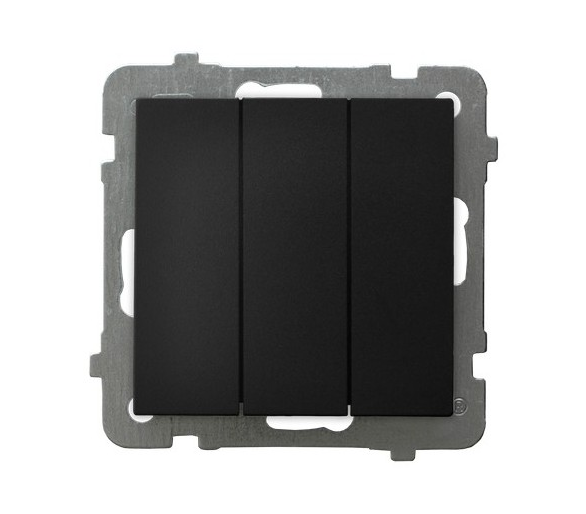 Łącznik potrójny Czarny matowy Ospel As