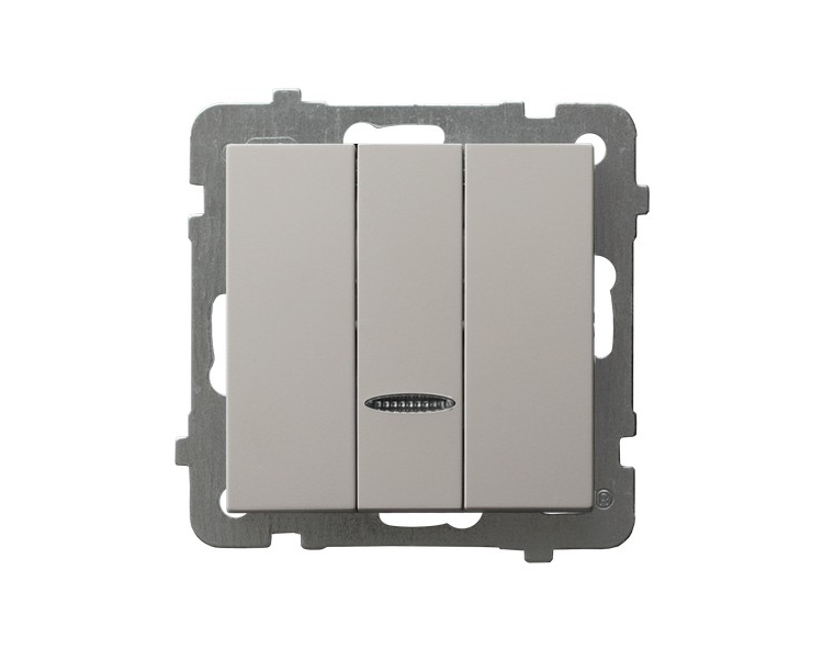 Łącznik potrójny z podświetleniem niebieskim Kaszmir Ospel As