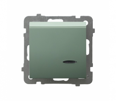 Łącznik hotelowy z podświetleniem pomarańczowym Zielony mat Ospel As