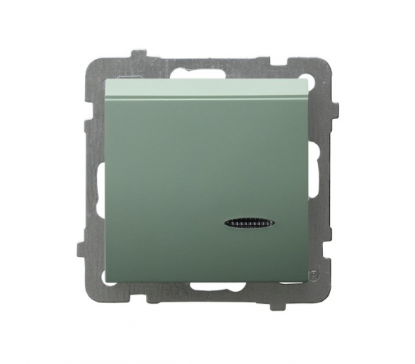 Łącznik hotelowy z podświetleniem pomarańczowym Zielony mat Ospel As