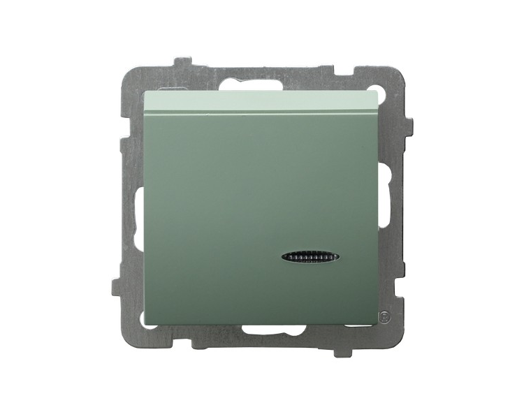 Łącznik hotelowy z podświetleniem pomarańczowym Zielony mat Ospel As