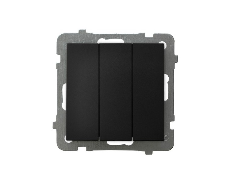 Łącznik potrójny zwierny Czarny matowy Ospel As