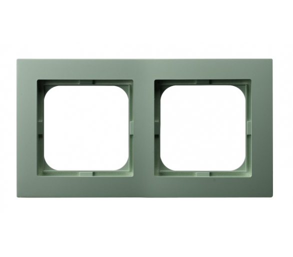 Ramka podwójna Zielony mat Ospel As
