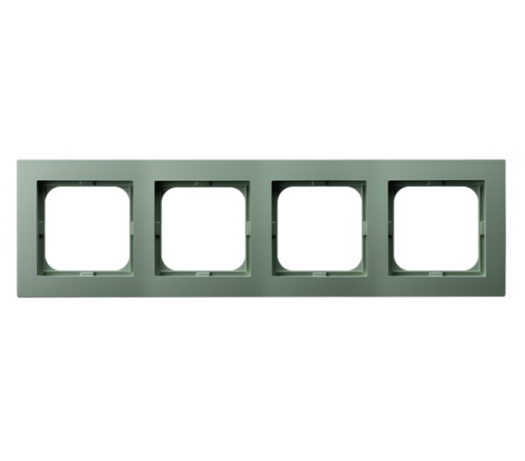 Ramka poczwórna Zielony mat Ospel As
