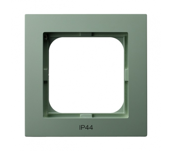 Ramka pojedyncza do łączników IP-44 Zielony mat Ospel As