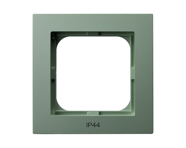 Ramka pojedyncza do łączników IP-44 Zielony mat Ospel As