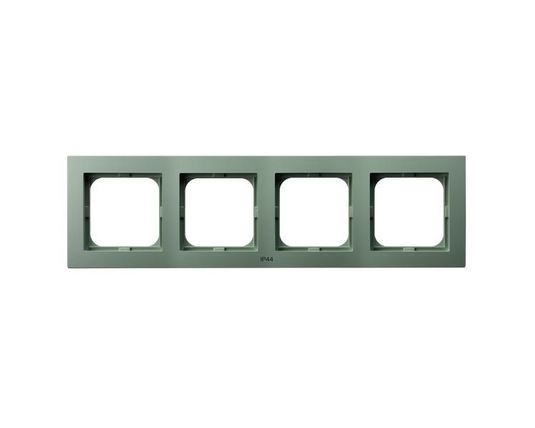 Ramka poczwórna do łączników IP-44 Zielony mat Ospel As