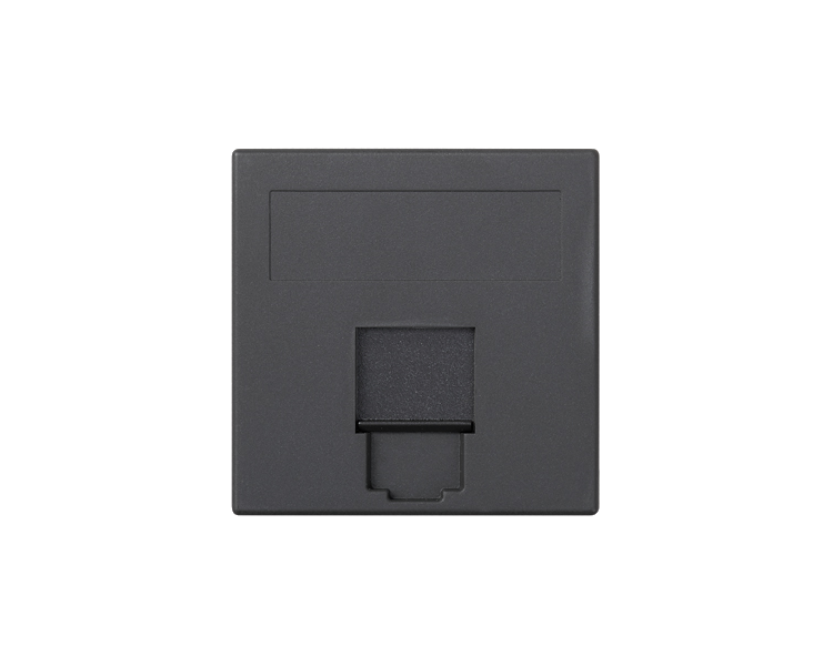 Plakietka teleinformatyczna SIMON 500 BELGENCDT pojedyncza płaska z osłoną 50×50mm szary grafit 50013085-038