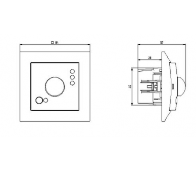 Elektroniczny czujnik ruchu Czarny matowy Ospel Impresja