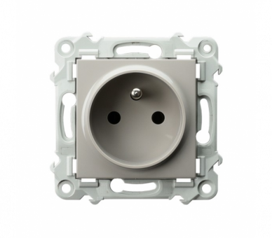 Gniazdo pojedyncze z uziemieniem Kaszmirowy beż Ospel Szafir