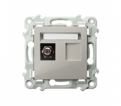 Gniazdo ekwipotencjalne pojedyncze Kaszmirowy beż Ospel Szafir