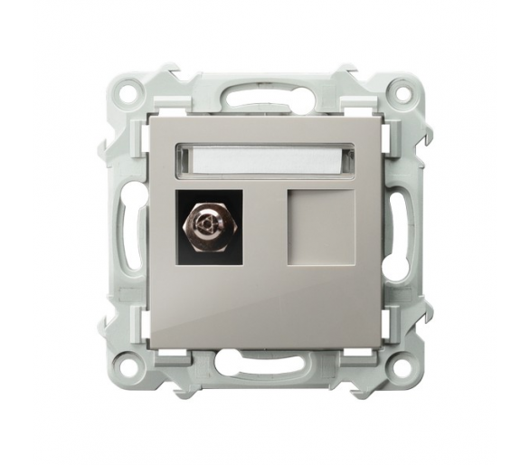 Gniazdo ekwipotencjalne pojedyncze Kaszmirowy beż Ospel Szafir