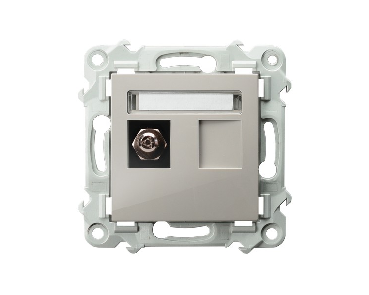 Gniazdo ekwipotencjalne pojedyncze Kaszmirowy beż Ospel Szafir