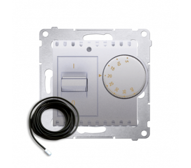 Regulator temperatury z czujnikiem zewnętrznym srebrny mat, metalizowany DRT10Z.02/43