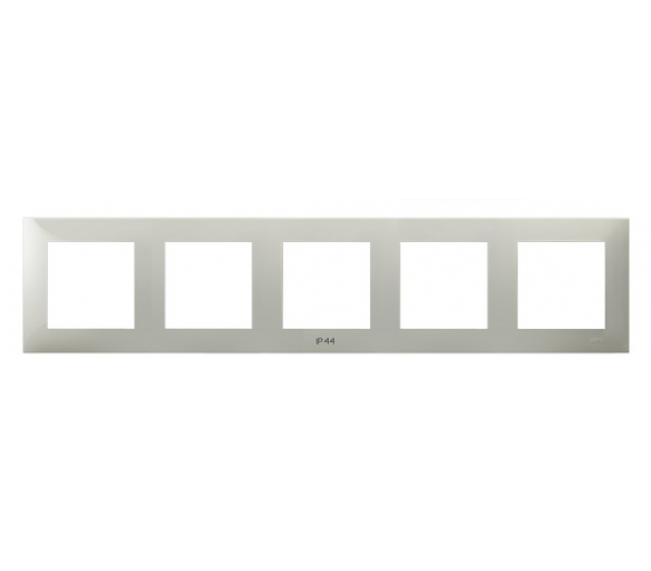 Ramka pięciokrotna do łączników IP-44 Kaszmirowy beż Ospel Szafir