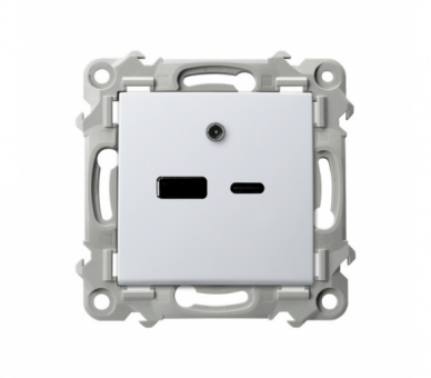 Ładowarka USB A+C Biały Ospel Szafir
