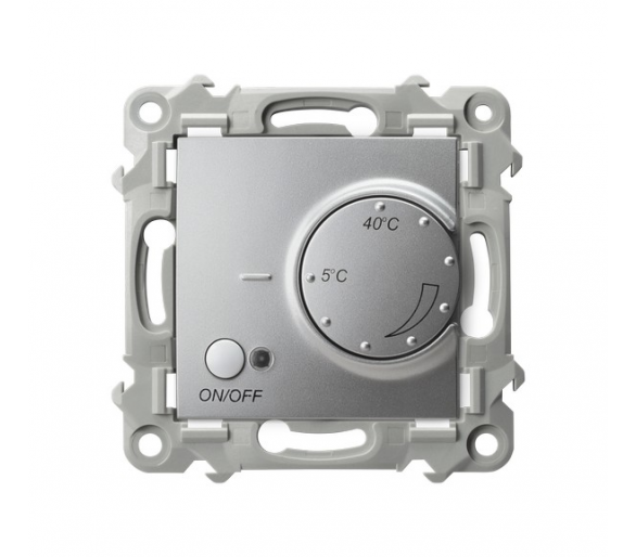 Regulator temperatury z czujnikiem podpodłogowym Srebro Ospel Szafir