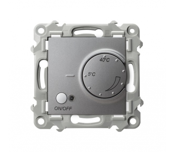 Regulator temperatury z czujnikiem podpodłogowym Szary mat Ospel Szafir